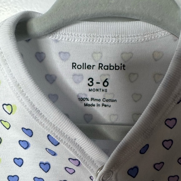 NWT ROLLER RABBIT Infant Disco Hearts Footie Pajamas Size 3-6M - Picture 2 of 3